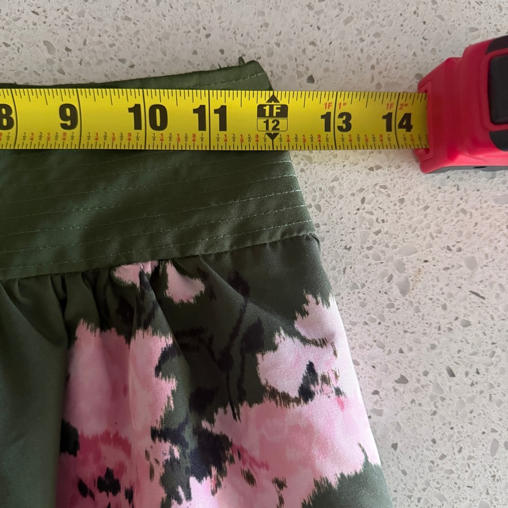 Tuckernuck Louise Olive and Pressed Powder Floral Skirt, Green Pink, 2 - Picture 9 of 10